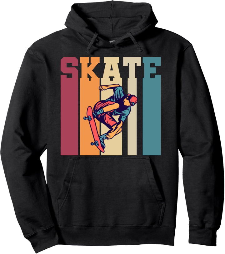 Skateboarder Hobby Skater Skateboarding Retro Skateboard Pullover Hoodie