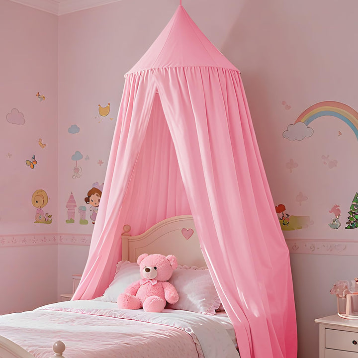 Baldachin Kinderzimmer, Betthimmel Babybett, Hängende Rund Princess Insektennetz Moskitonetz, Himmel
