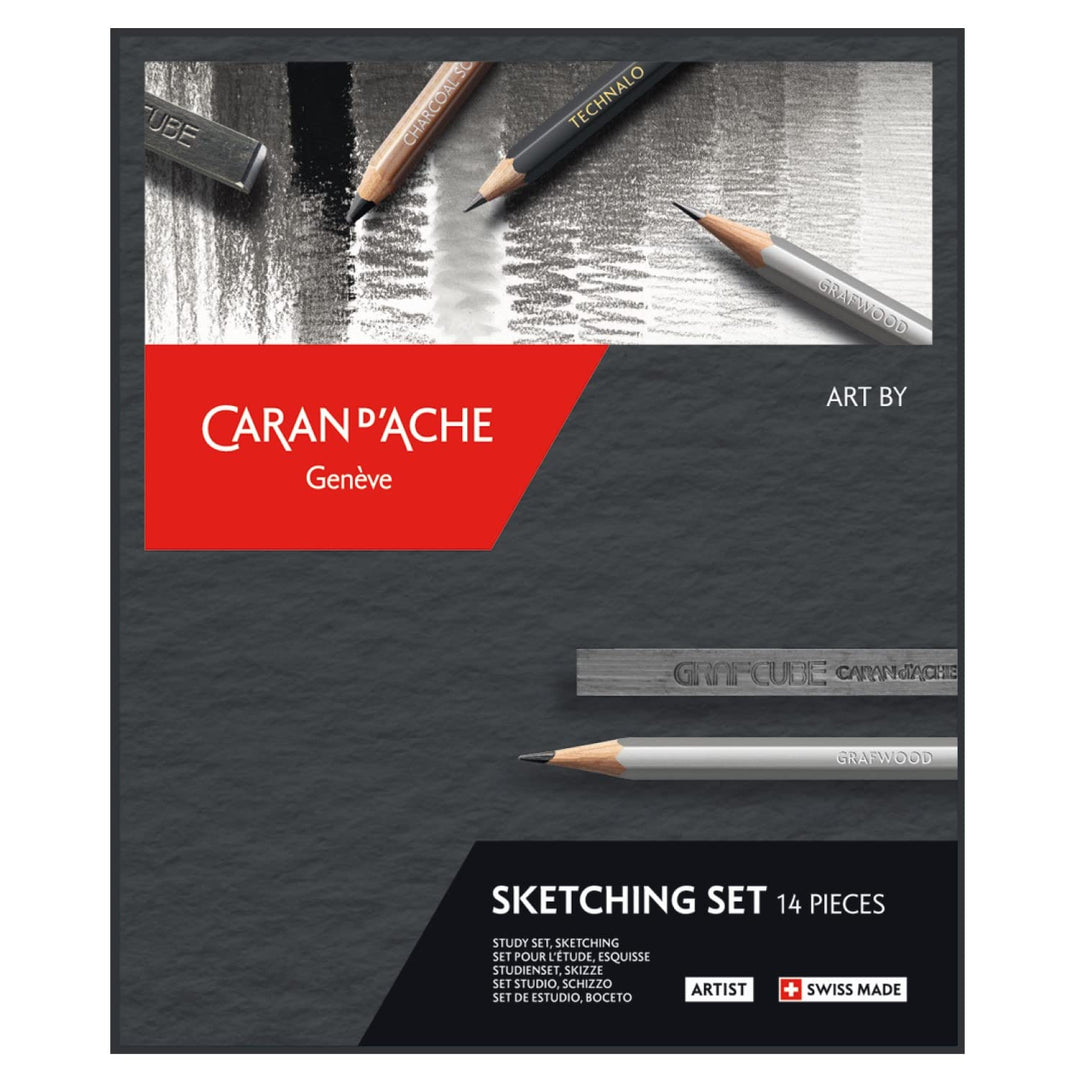 Caran d'Ache Art by Skizzen Set 14 teilig, Merhfarbig, Sketching Set (14 Pieces), 0776.714, Sketchin