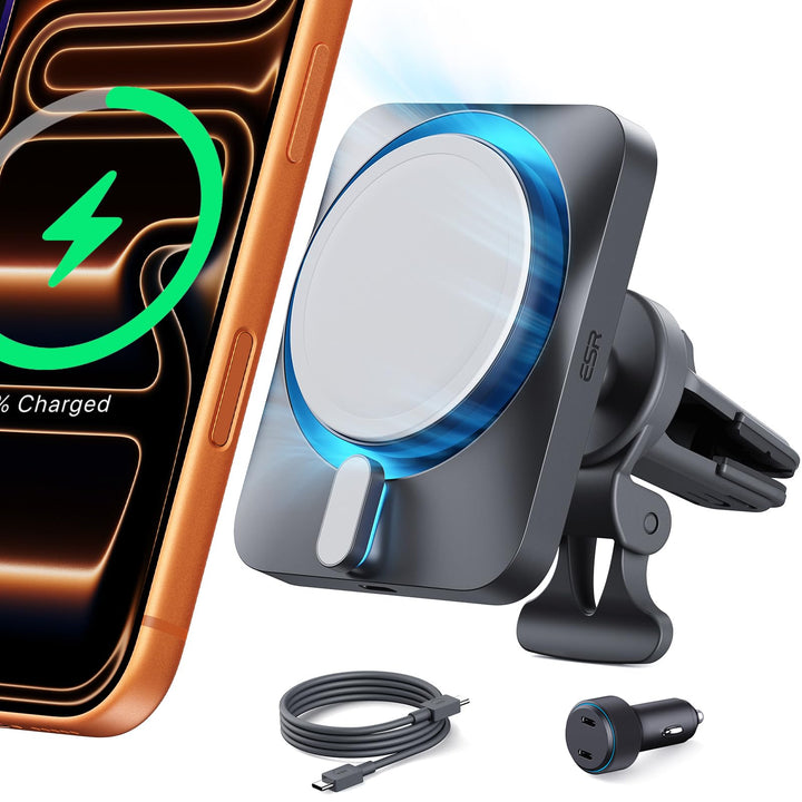 ESR für MagSafe Autohalterung Ladegerät mit CryoBoost, Handykühlung, Hergestellt für Apple-zertifizi