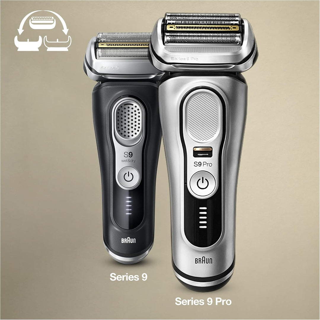 Braun Elektrischer Rasierkopf Ersatzteil 94M Silber, kompatibel mit Elektrorasierer 9 Pro und 9 Seri