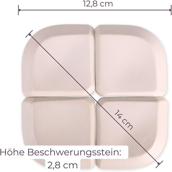 Beschwerungsstein zum Fermentieren/12,8 cm/ 4-teilig, passend für 3 Liter Fido-Glas