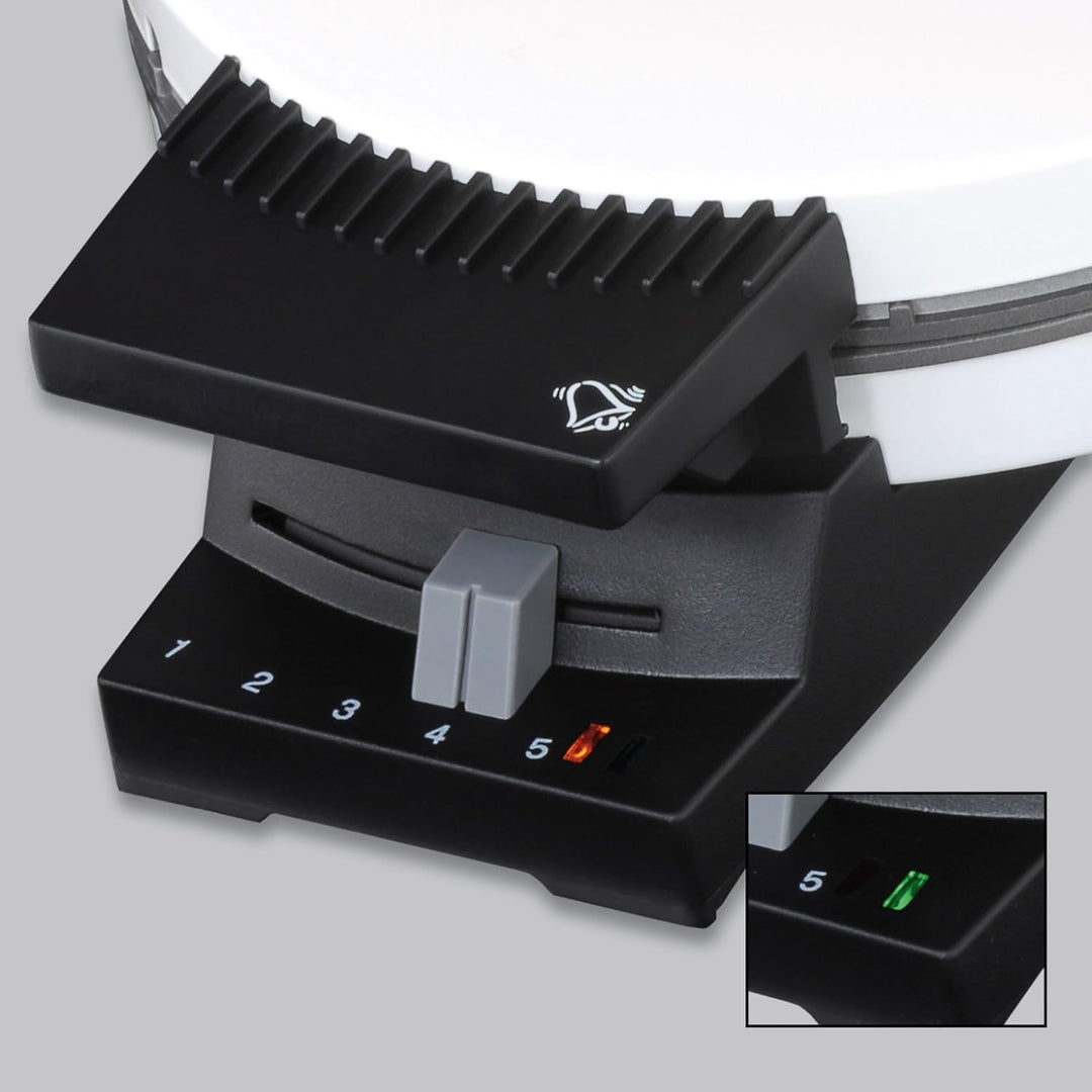 Cloer 281 Hörncheneisen für hauchdünne, knusprige Hörnchen, 800 W, Backfläche 15 cm Durchmesser, sch