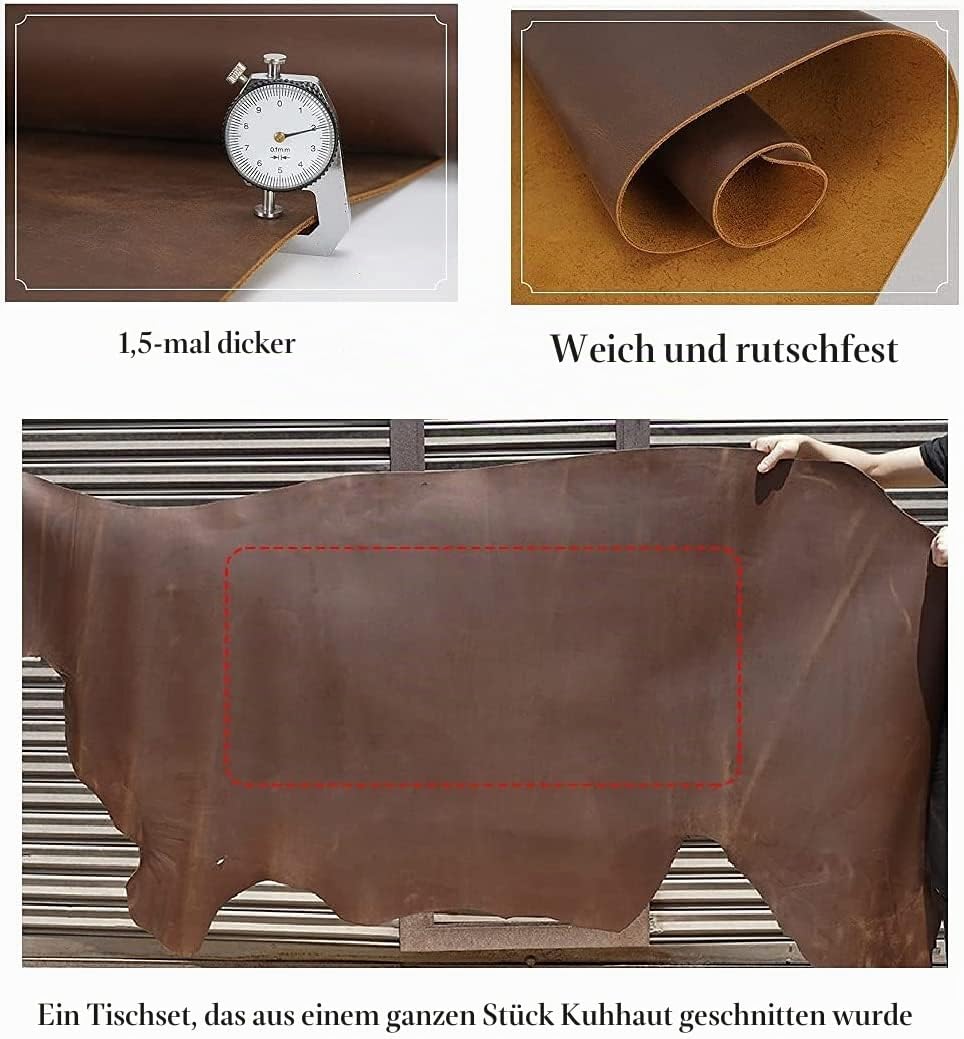 Contacts Echtes Leder Laptop Schreibtisch 40X60 cm Pads & Blotters Mauspad Tischmatte Kaffee (S), S