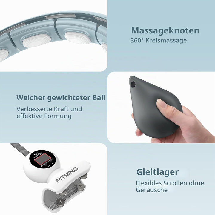 Smart Hula Hoop Reifen Erwachsene, Hula Hoop mit Gewicht Kugel, Hoola Hoop zum Abnehmen für Anfänger