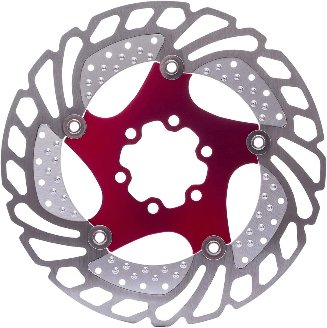 YBEKI 140mm 160mm 180mm 203mm Fahrrad Bremsscheibe mit 6 Schrauben Fahrradkühlung Bremsscheibe Schwi