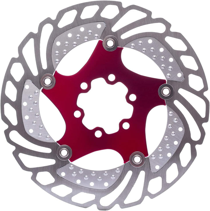 YBEKI 140mm 160mm 180mm 203mm Fahrrad Bremsscheibe mit 6 Schrauben Fahrradkühlung Bremsscheibe Schwi