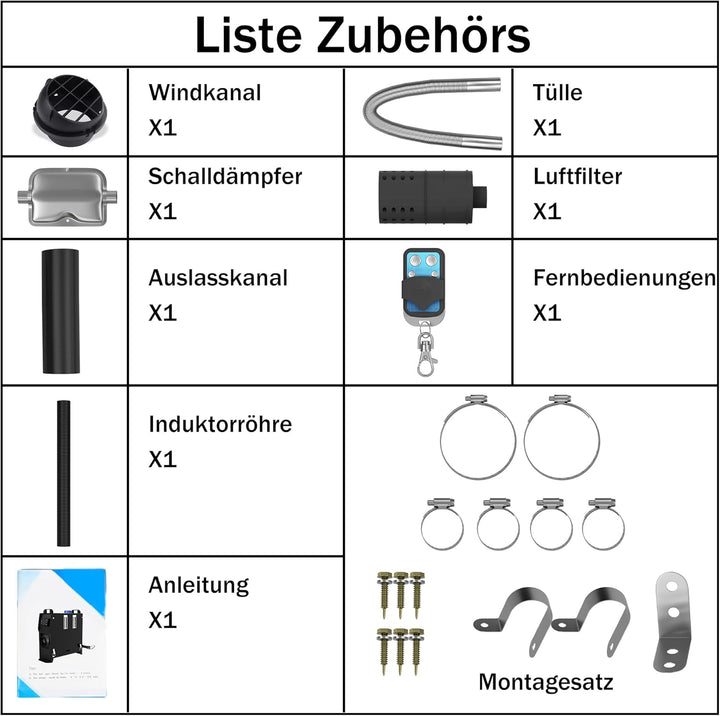 UISEBRT 12V Diesel Standheizung 8kw, Standhezung Dieselheizung Diesel Lufterhitzer, Air Diesel Heizu