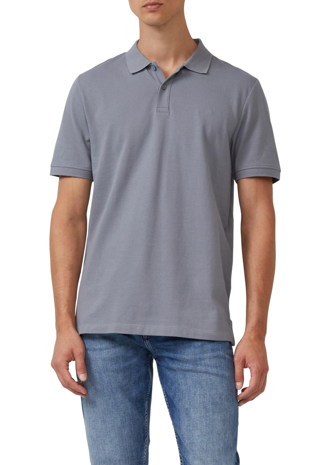 s.Oliver Herren Polohemd Single Polohemd 4XL Grosse Grössen Grau, Single Polohemd 4XL Grosse Grössen