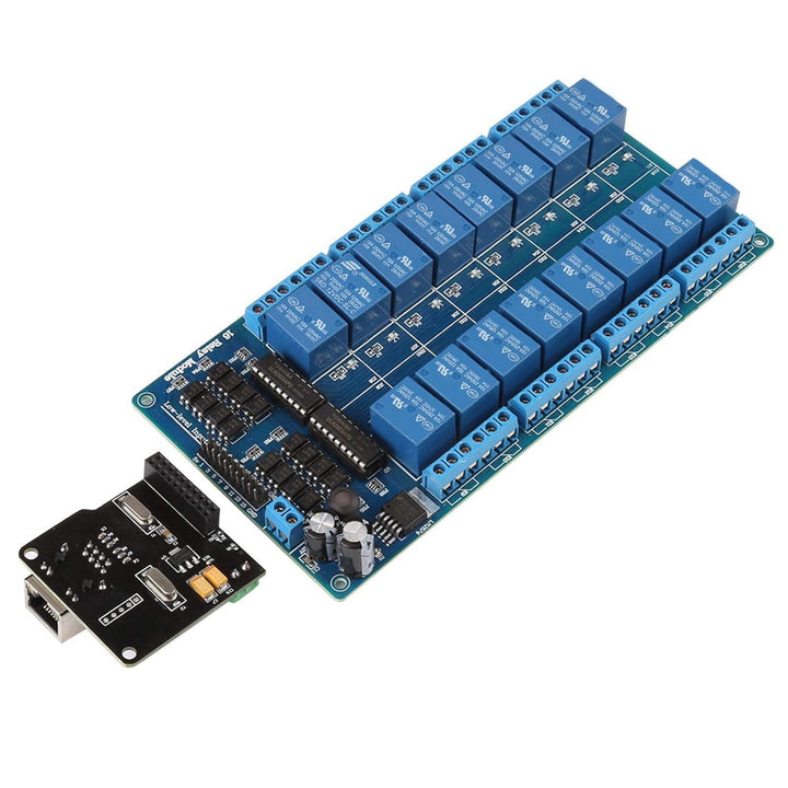Ethernet-Steuermodul LAN WAN-Netzwerk Web-Server RJ45-Port + 16-Kanal-Relais-Controller-Karte
