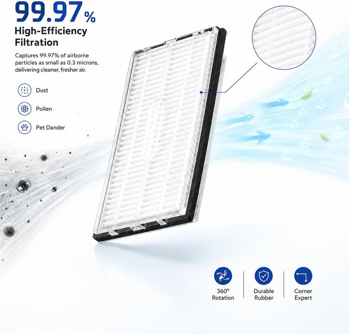 Zubehör für Roborock S8 Pro Ultra, 6*Staubbeutel 2*Main Rollbürste 6*Seitenbürsten 2*Filter 4*Mop Wi
