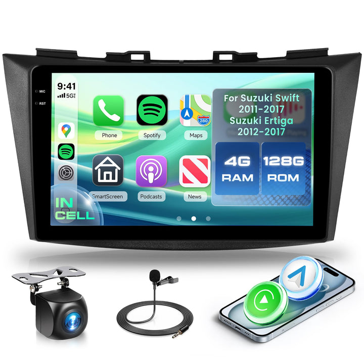 Rimoody 4G+128G Autoradio Android für Suzuki Swift 2011-2017 Suzuki Ertiga 2012-2017 9 Zoll IN-Cell