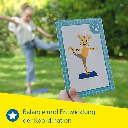 SES Creative | Animal Yoga für Kinder | Yoga-Spielset | 27 Karten mit von Tieren inspirierten Körper