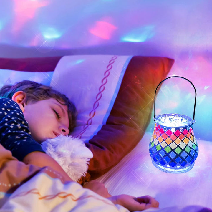 FORMIZON Mosaik Lampe Basteln, Mosaik Bastelset Kinder, Glasmosaik Kerzenhalter Kit für Heim Deko, D