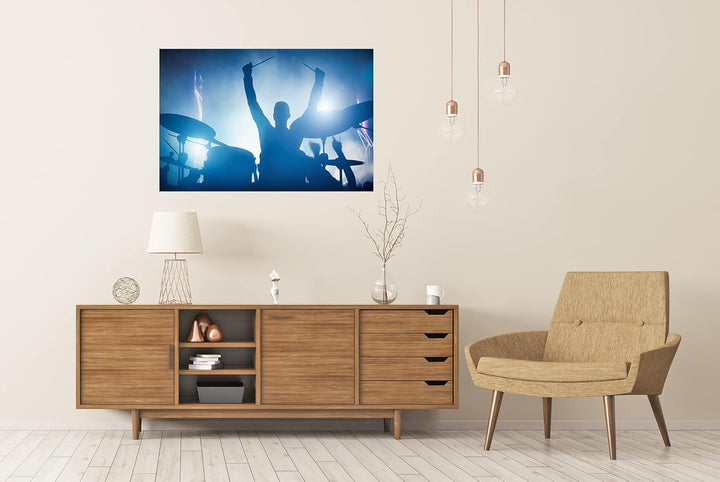 islandburner XXL Bild Poster Schlagzeuger Schlagzeug Musik Kinderzimmer Premium Bilder Fotodruck 90L