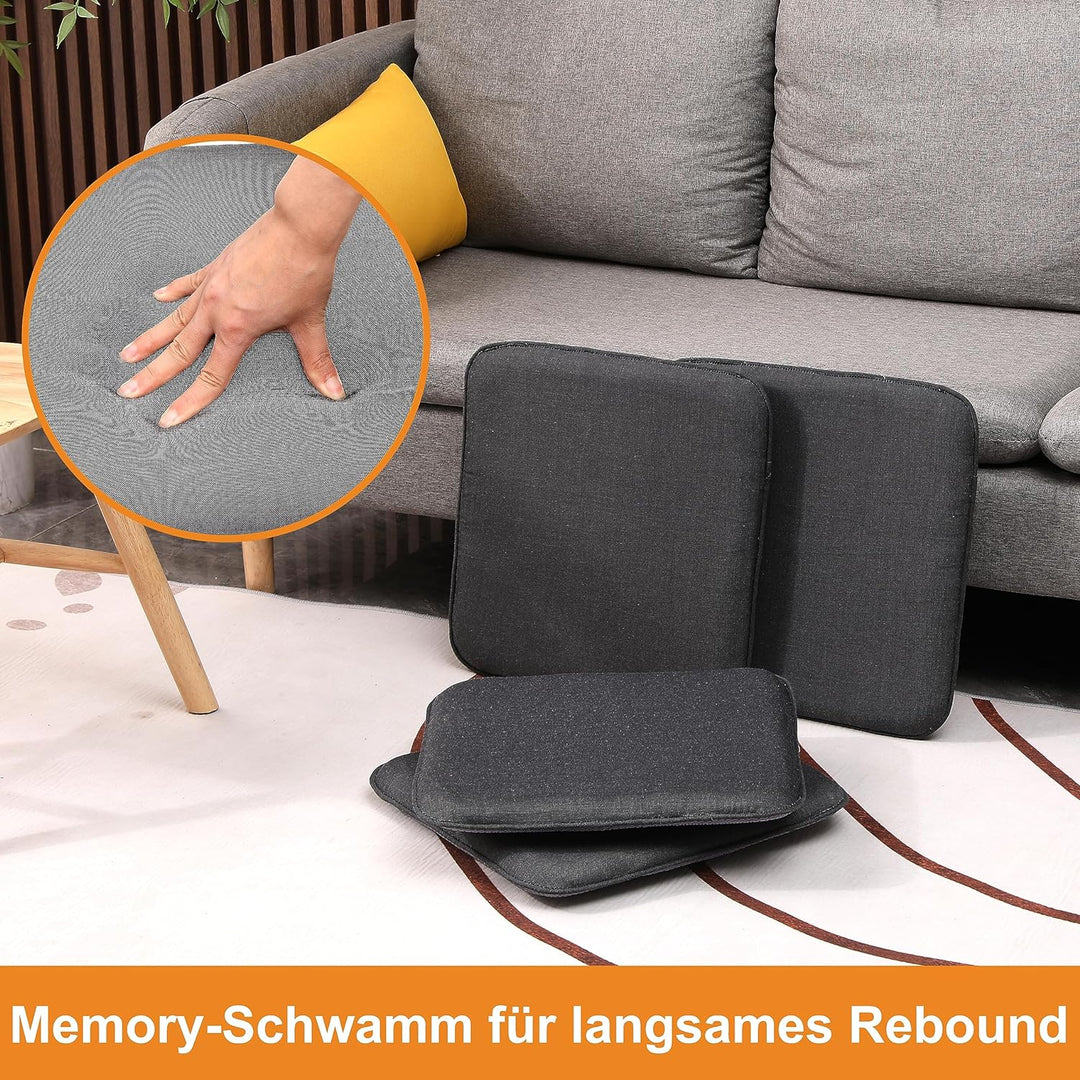 RACE LEAF Vierer-Set 40.5x40.5cm Memory Foam Slow Rebound Sitzkissen Indoor Household Sitzkissen was