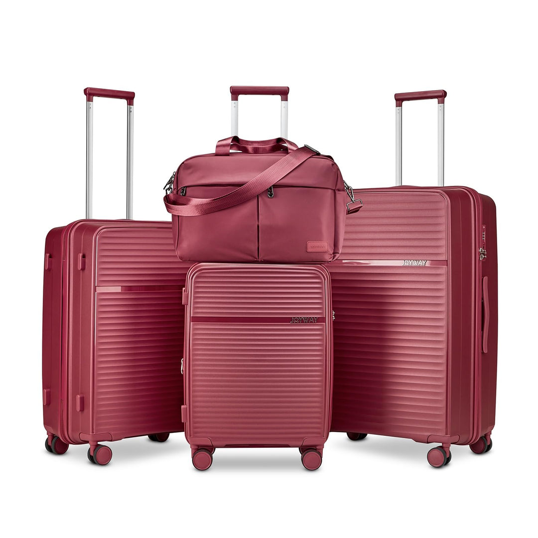 Joyway Kofferset 4tlg Hartschale Reisekoffer mit TSA-Schloss Der Expandierbar Gepäcksets Enthält 1 R