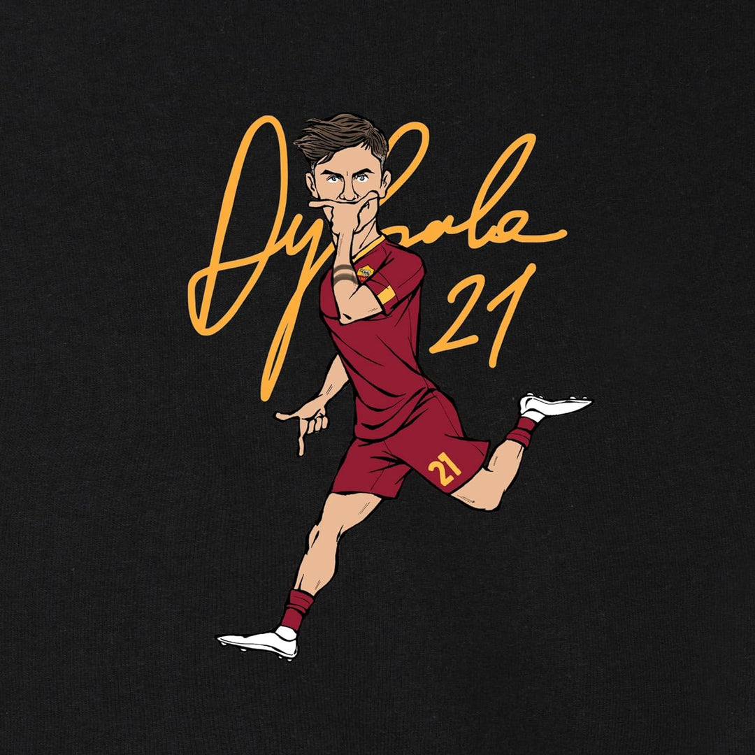AS Roma Unisex-Kinder und Jugendliche Crewneck Schwarz Dybala Kids 8 Jahre
