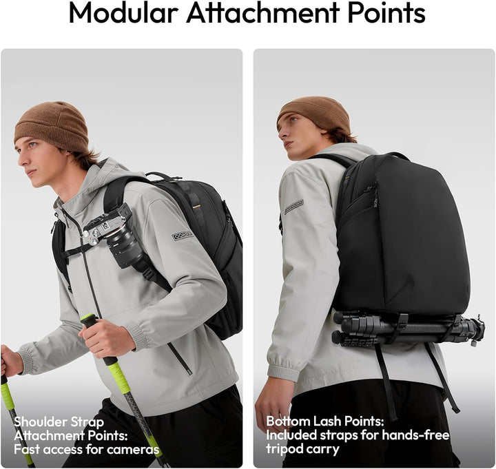 ULANZI YY038 Kamerarucksack 22L, Grosse wasserabweisend Fotorucksack für Kamera, Objektive, Drohne &