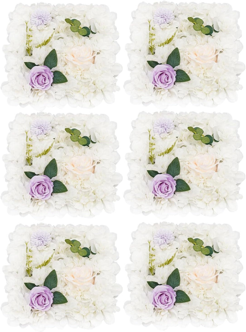 SABUIDDS 6 Stück Künstliche Blumenwand künstliche Blumen, 38×38cm, Dahlie, Champagnerrose und Chrysa