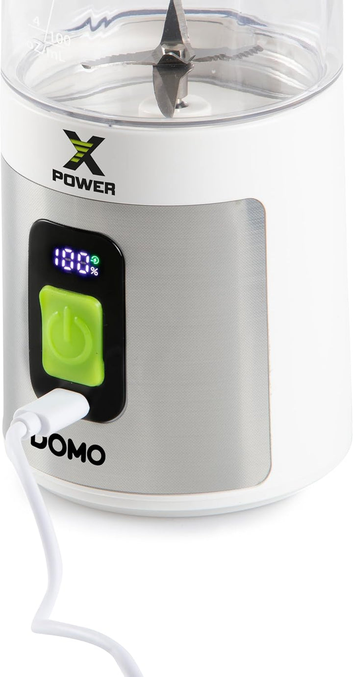 DOMO DO752BL Portable Blender - Powerful Mini Stand Mixer mit Tritan-Flasche - 120W - USB-C Aufladba