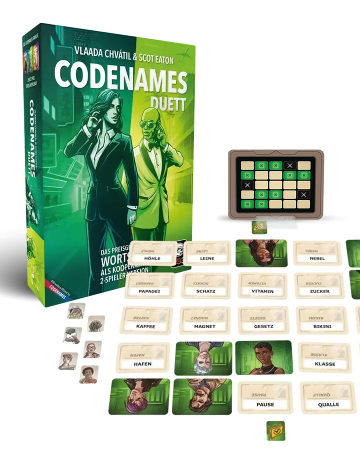 Czech Games Edition CGE Codenames Duett - Kommunikatives Partyspiel mit hohem Wiederspielwert - Spie