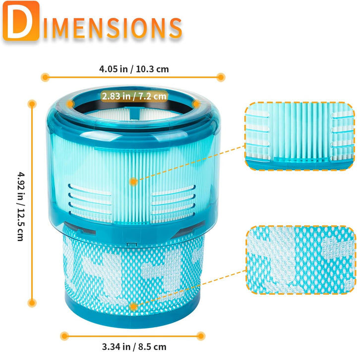 2 Stück Gen5detect Absolute Filters für Dyson Gen5 Detect, G5 Detect Absolute Akku Staubsauger Filte