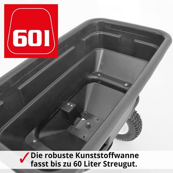 Modell 2024 - POWERPAC - SALZSTREUER HANDSTREUER STREUWAGEN DÜNGESTREUER 60 ltr.