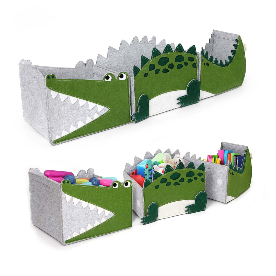 Lucky Sign - Aufbewahrungsbox Kinder Spielzeugkiste aus Filz faltbar für Jungen &amp; Mädchen,85X25X24cm