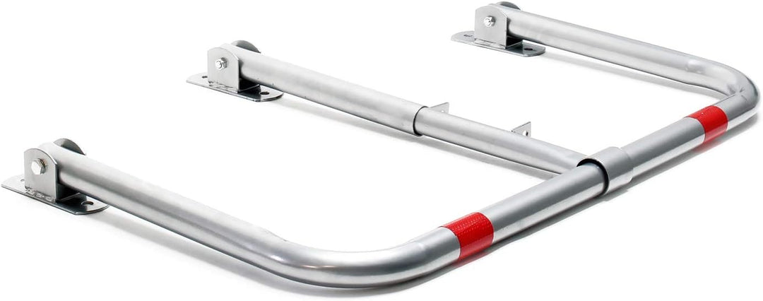 Wiltec Parkplatzbügel umklappbar 43 x 80 cm, mit Vorhängeschloss u. 3 Schlüsseln, Parkpfosten zur Si