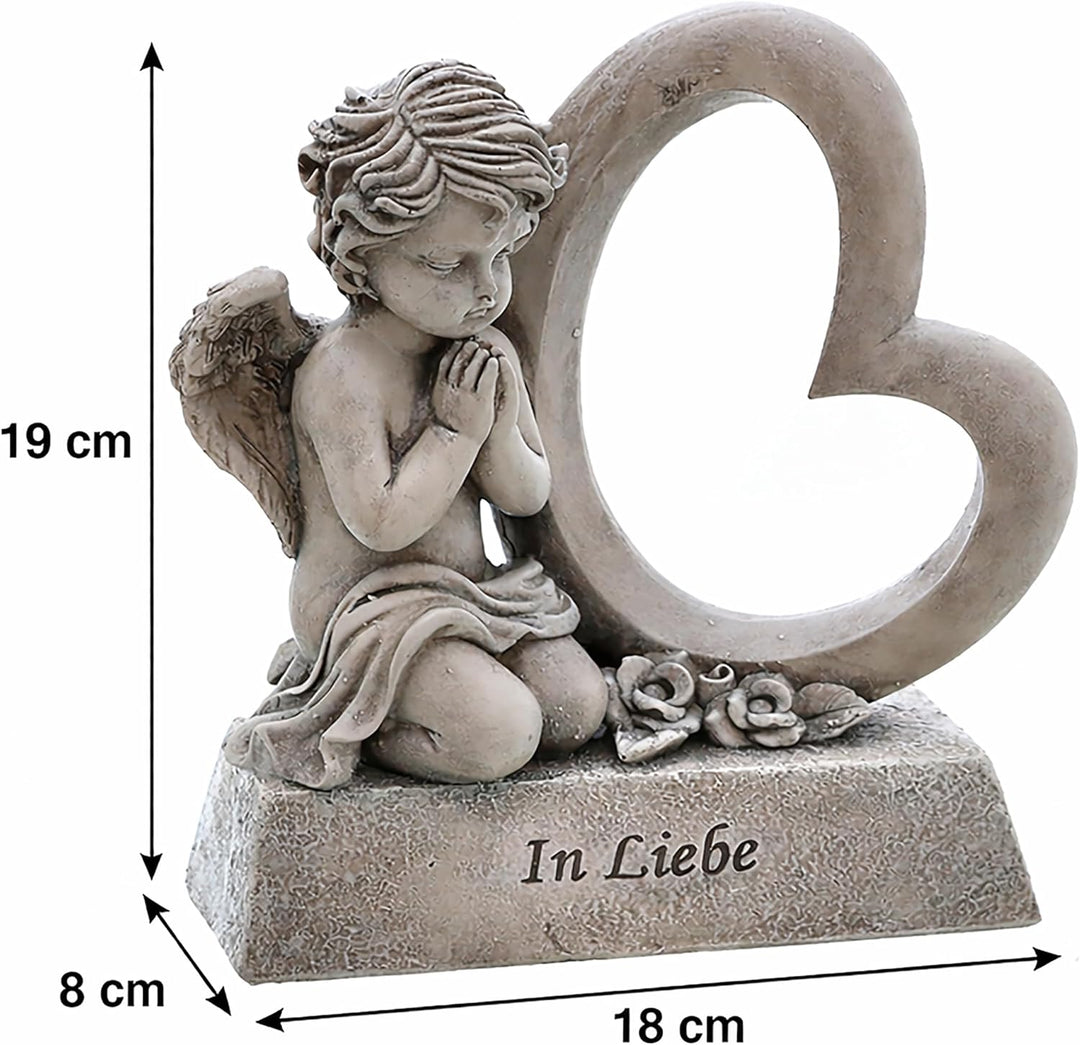 Annastore Besinnliche Grabdeko zur Erinnerung, frostfest und witterungsbeständig Grabschmuck - Grabf