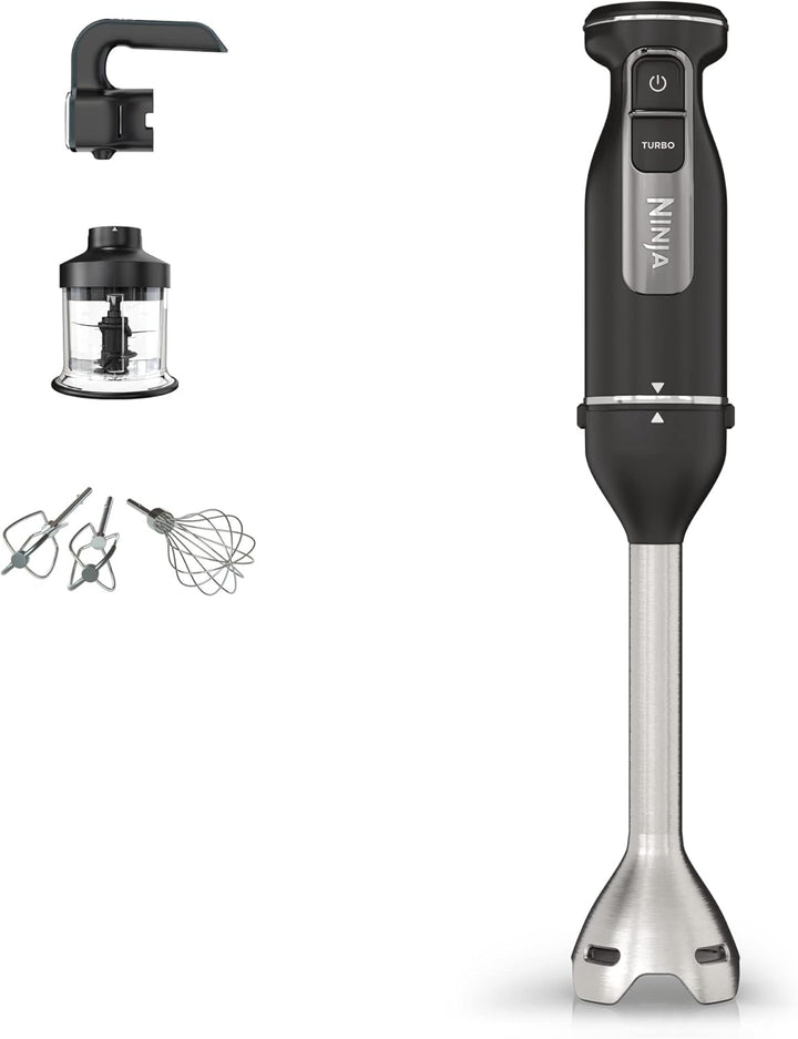 Ninja Foodi 3-in-1 Stabmixer, Handmixer & Zerkleinerer, Stufenweise Anlauf, 2 Misch- und 5 Rührgesch