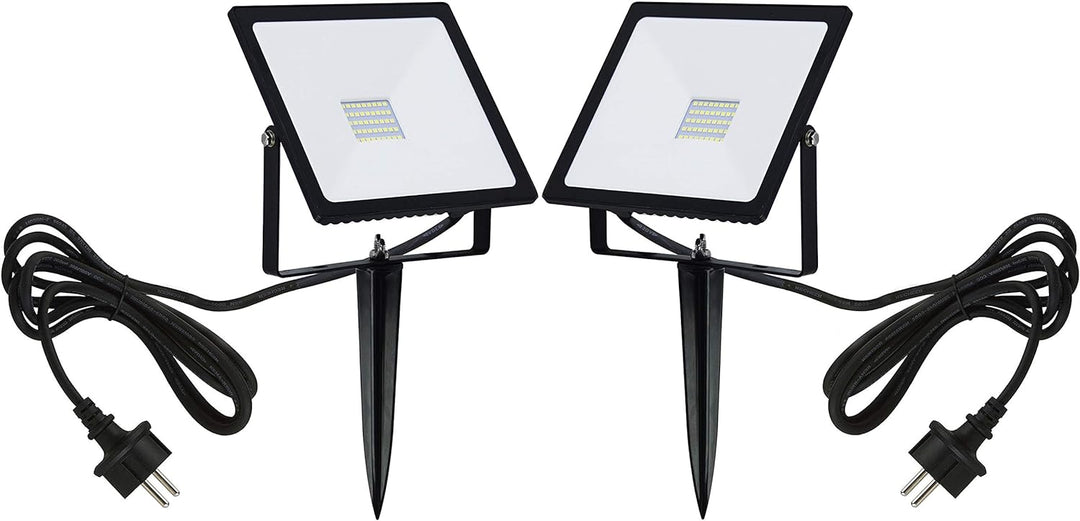 Trango 2er Pack 30 Watt IP65 LED Gartenstrahler 2TG3082 Teichstrahler, Aussenstrahler, Fluter, Flutl