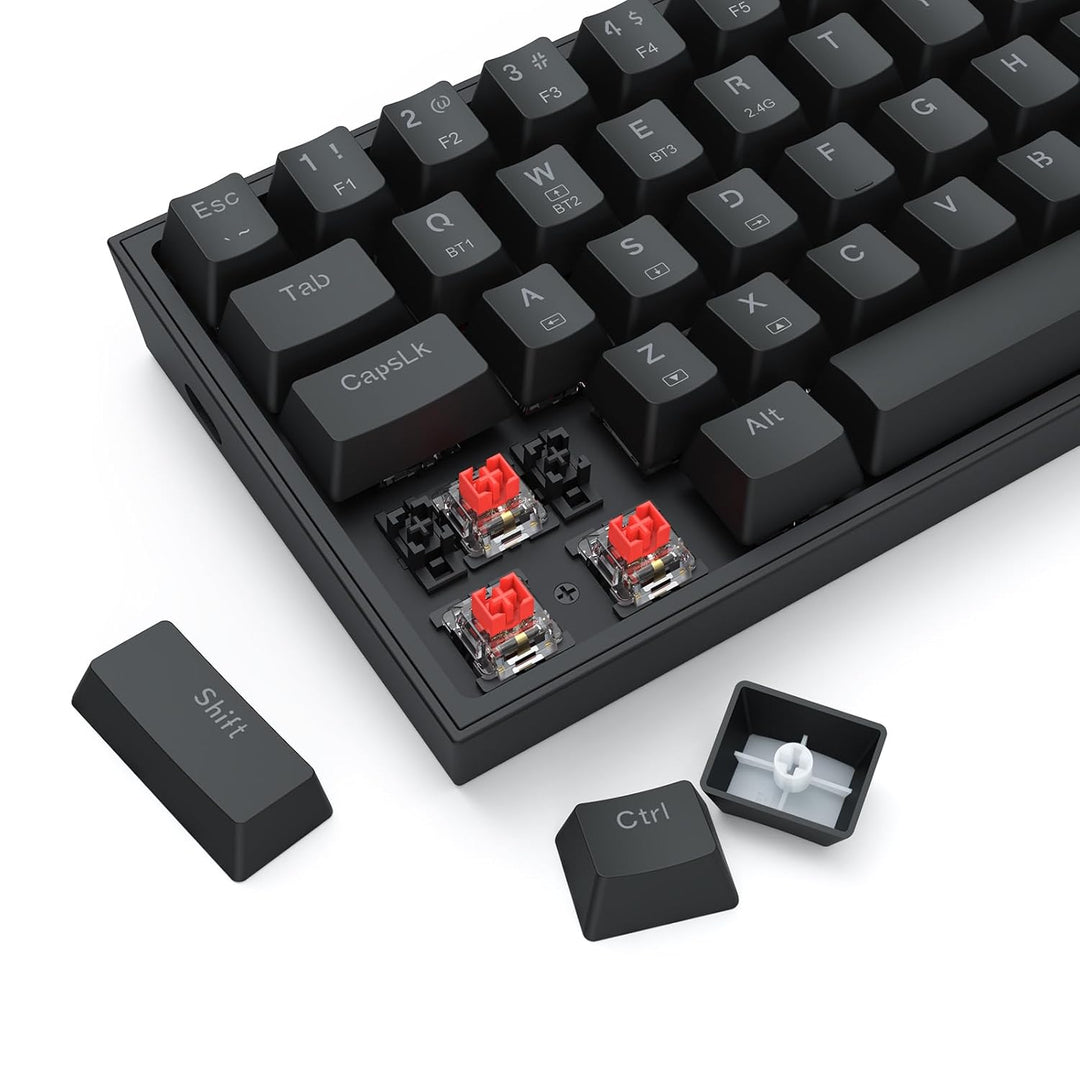Redragon S144 Gaming Tastatur & Maus Combo, 60% K617 Tri-Mode Wireless RGB Mechanische Tastatur und