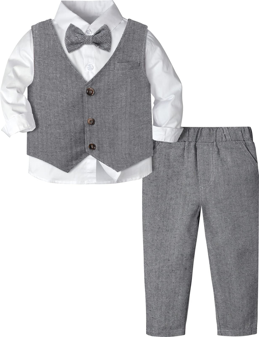 mintgreen Baby Junge Kleidung Formell Anzug Set Dunkelgrau 12-18 Monate, Dunkelgrau 12-18 Monate