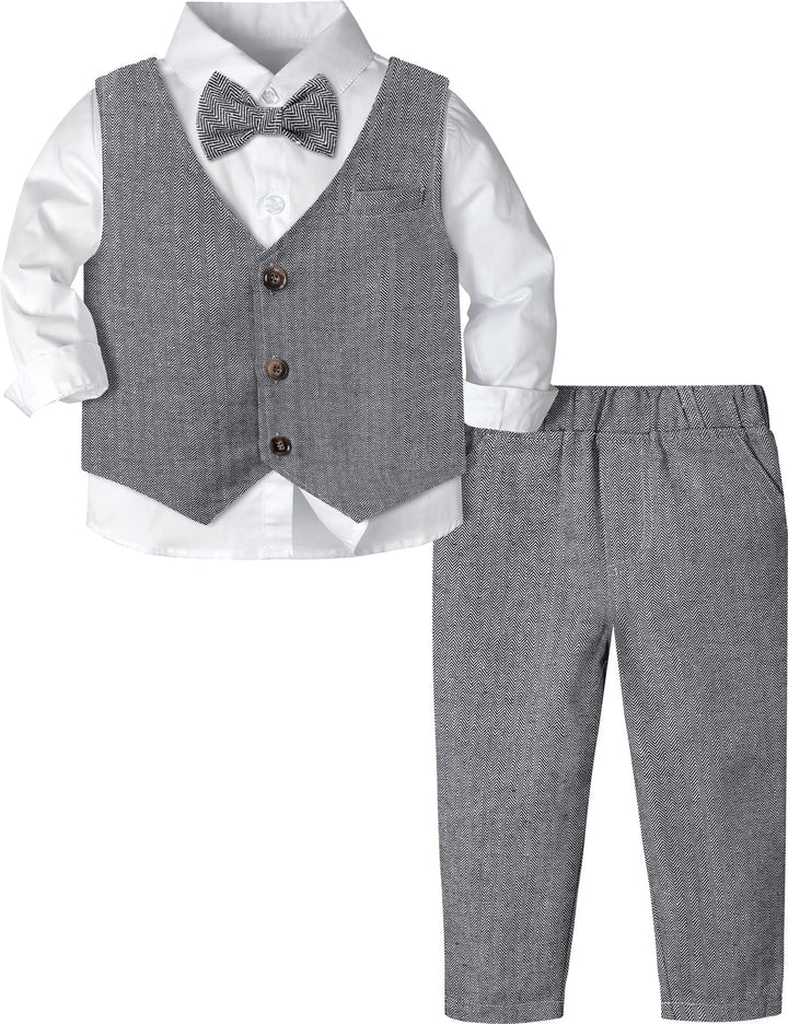 mintgreen Baby Junge Kleidung Formell Anzug Set Dunkelgrau 12-18 Monate, Dunkelgrau 12-18 Monate