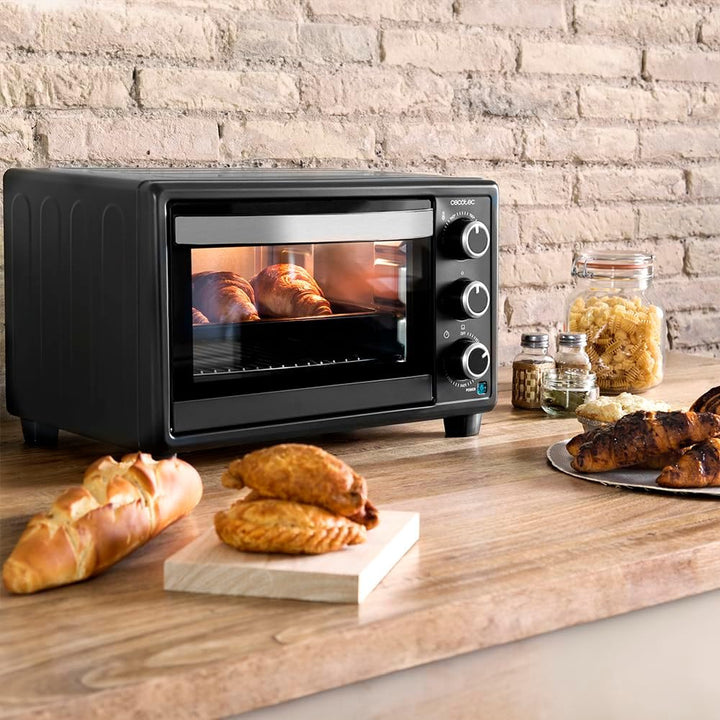 Cecotec Tischofen Bake&Toast 2300 Black, 23 L, Leistung 1500 W, bis zu 230ºC, 3 Heizmodi: Grill, Unt