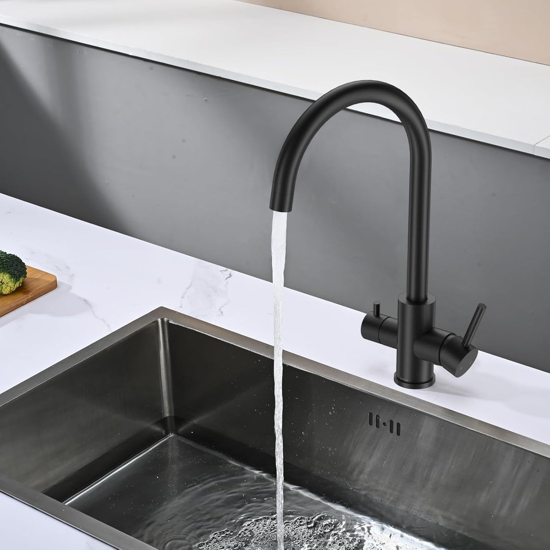 3 Wege Küchenarmatur Küche, Wasserfilter Wasserhahn für Trinkwasser Küchenspüle, Trinkwasserhahn mit