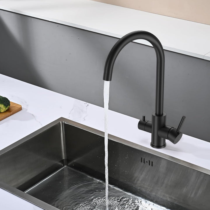 3 Wege Küchenarmatur Küche, Wasserfilter Wasserhahn für Trinkwasser Küchenspüle, Trinkwasserhahn mit