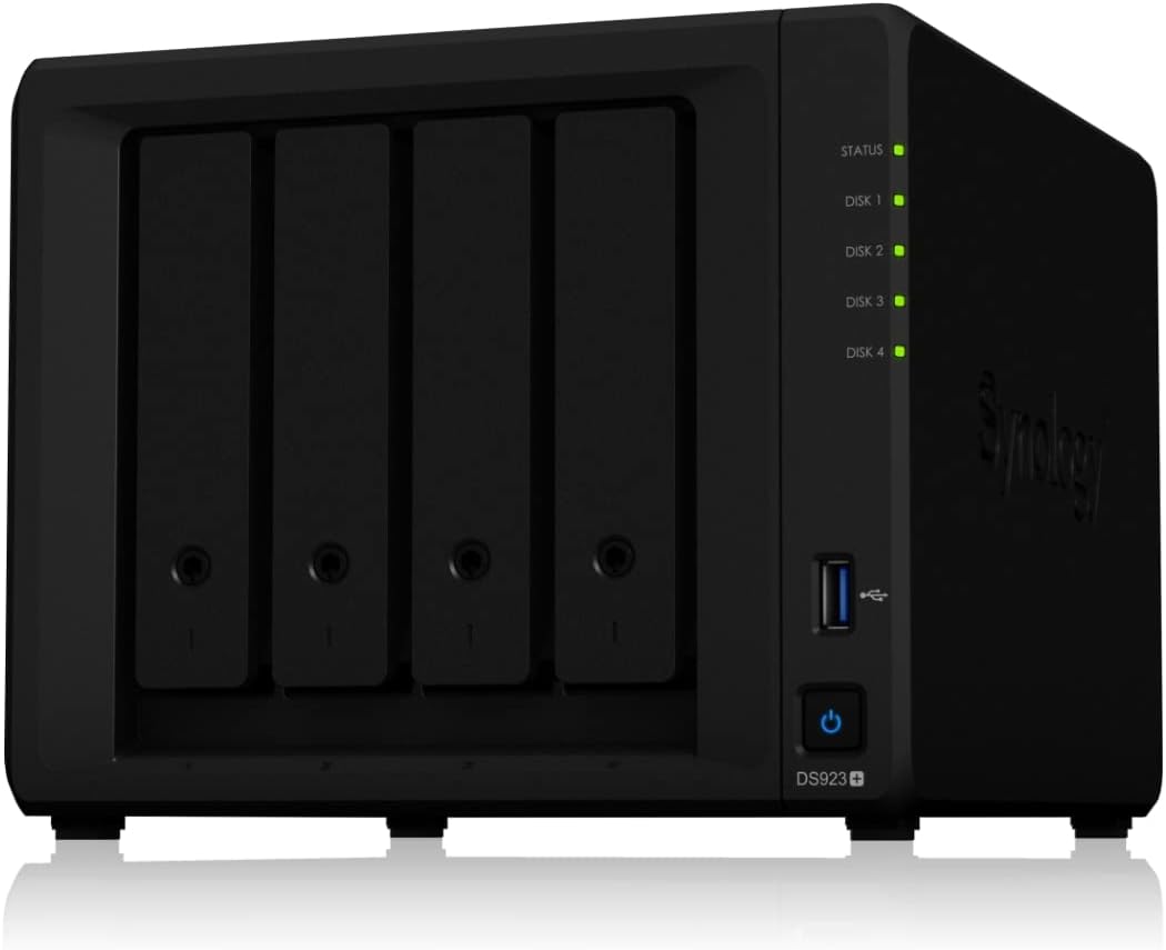 Synology DS923+ 4GB NAS 16TB (4X 4TB) Seagate IronWolf, montiert und getestet mit SE DSM installiert