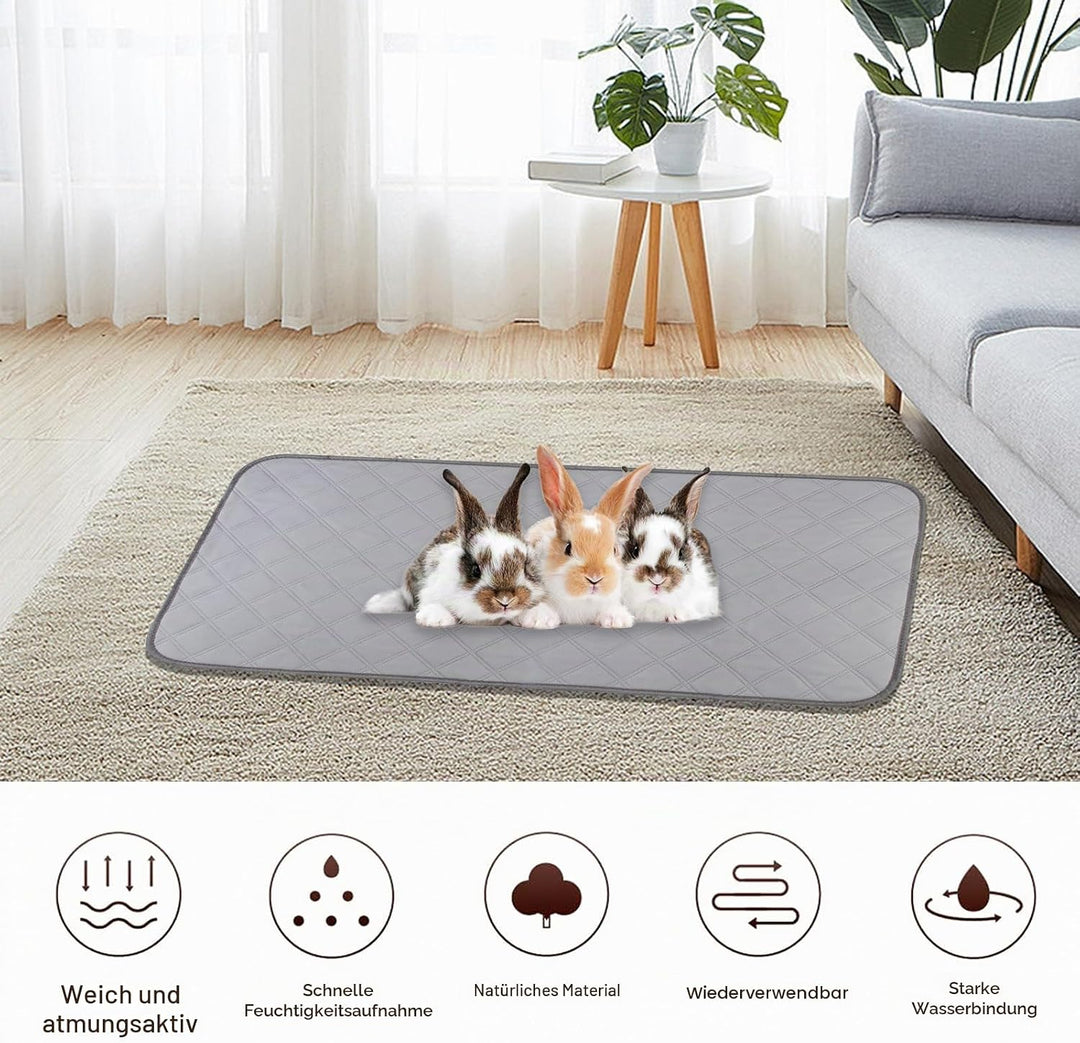 PIPI Pads für Meerschweinchen Käfig Einlagen, 2 Pack Unterlagen für Haustier, Teppich für Meerschwei