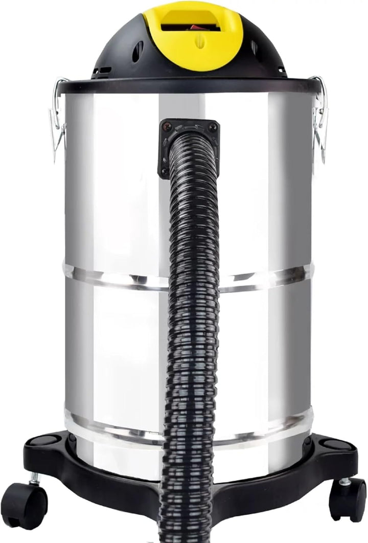 Syntrox 2 in 1 Edelstahl Aschesauger + Staubsauger Titana, Leicht und handlich, 4 Laufrollen, 1600 W