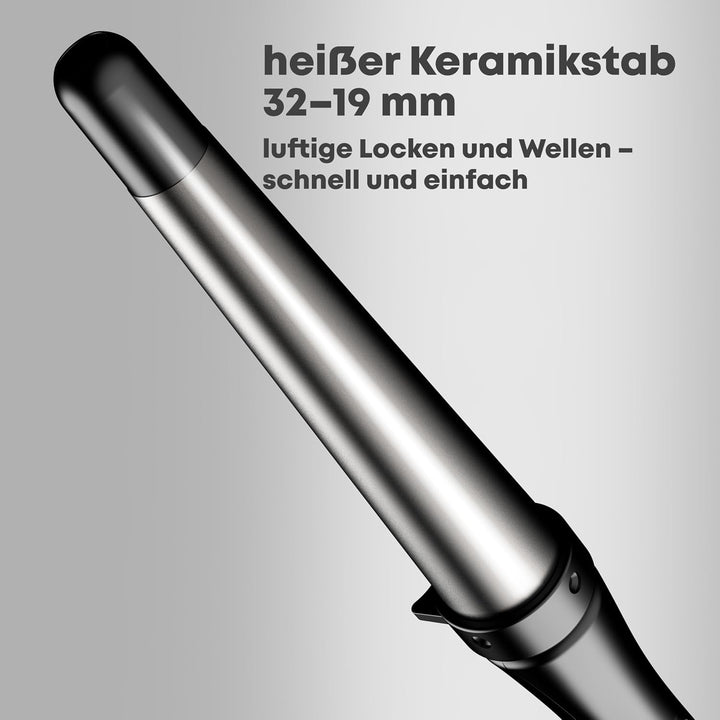 Revamp Progloss Big Wand - Beheizter Lockenstab mit Ionen-Technologie für lose Locken und Wellen, 32