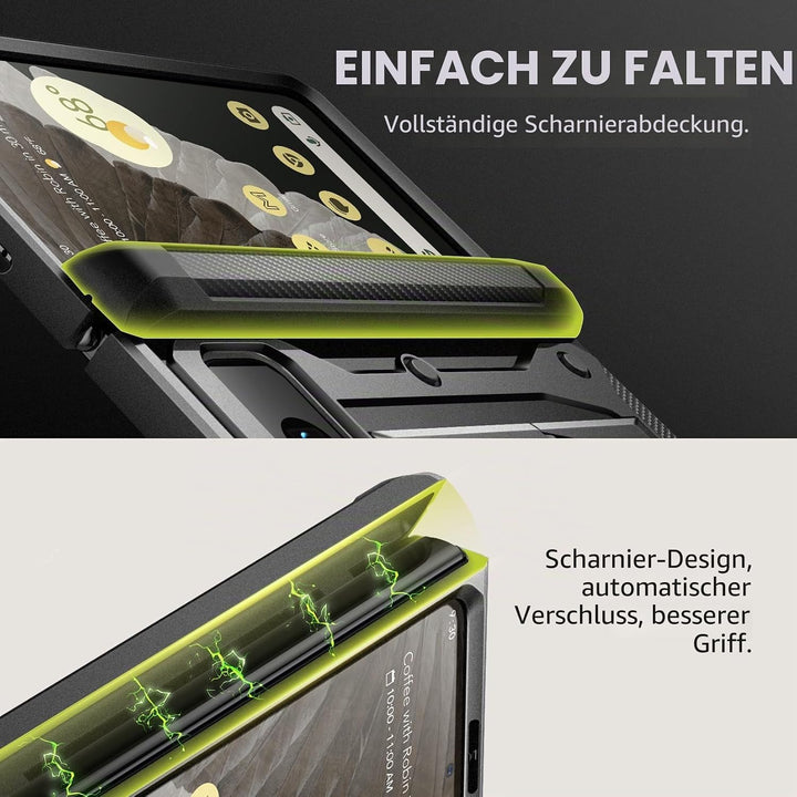 Tongate für Google Pixel Fold Hülle (2023), [Integrierter Bildschirmschutz] [Scharnier-Schutz] Stoss