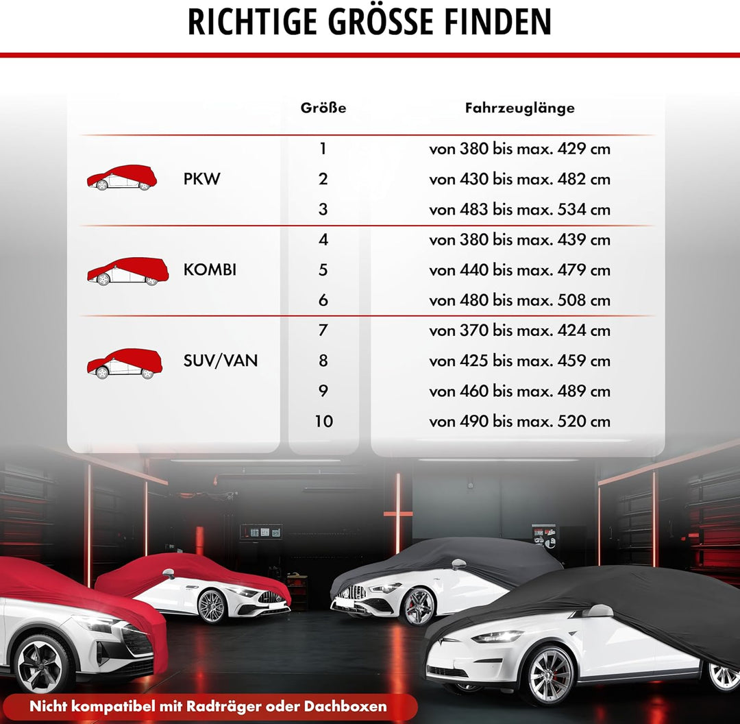 Walser Premium Abdeckung Auto Indoor Stretch Plus Qualitätssieger Sehr Gut* Autoabdeckung Winter Aut