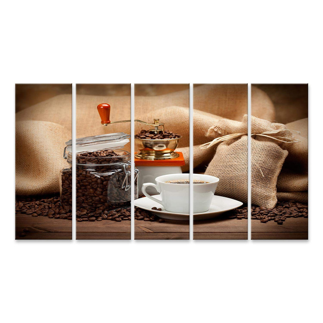 islandburner Bild auf Leinwand Krug Kaffee Kaffeetasse für Küche Bilder Wandbilder Poster Leinwand 1