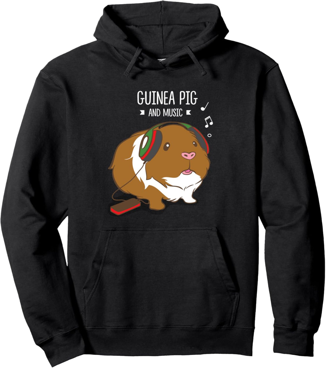 Meerschwein and Music Niedliches Meerschweinchen Musik Pullover Hoodie