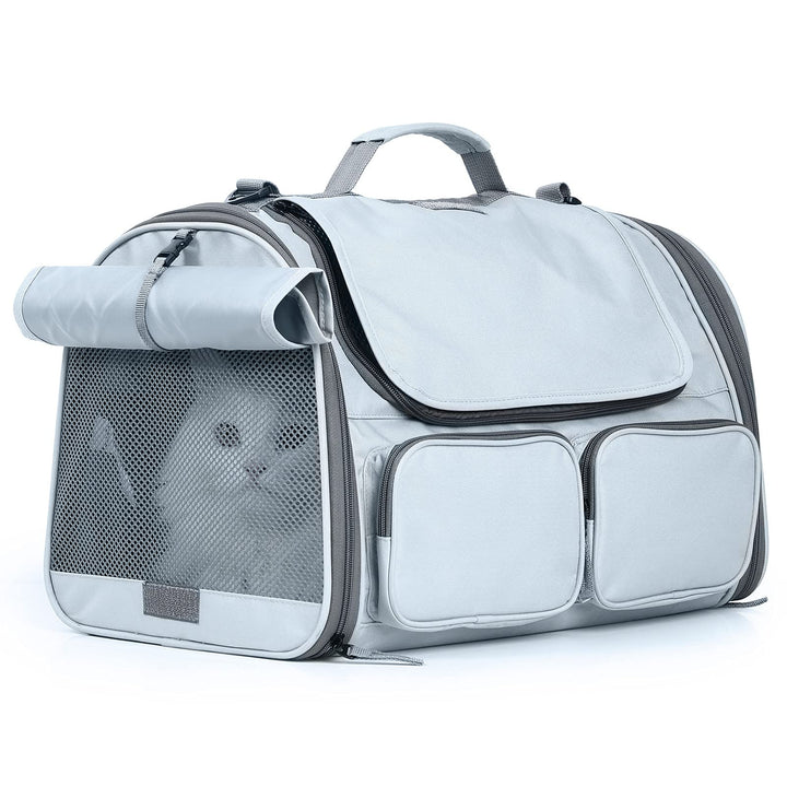 FUKUMARU Transportbox Katze, Faltbare Katzentransportbox, Transportbox Hund mit Reisetasche, Transpo