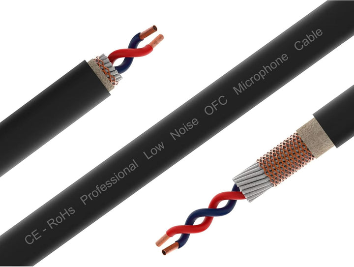 Audibax Silver BSM100 Black Bobina Cable Micrófono Balanceado 100 Metros