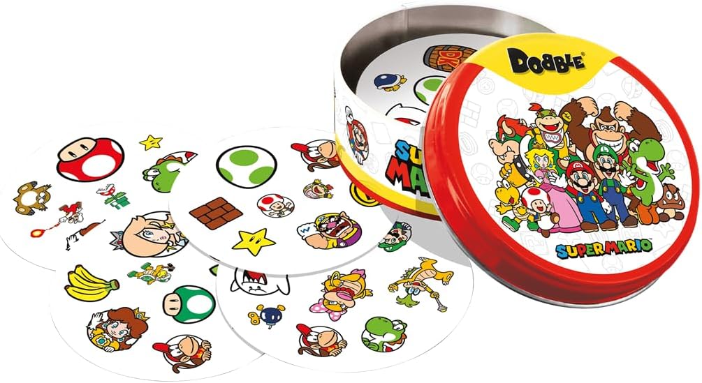 Zygomatic, Dobble Super Mario, Familienspiel, Kartenspiel, 2-8 Spieler, Ab 6+ Jahren, 15 Minuten, De